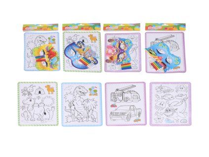 Kreativní set - 4x omalovánka + maska + 4ks fix W047055