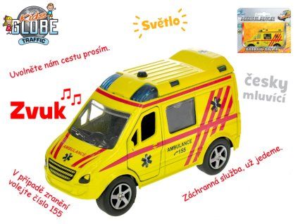 AMBULANCE 11CM KOV ČESKY MLUVÍCÍ  PB V KR  510132
