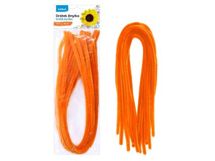 D200260 Drátek žinylka 500 x 8mm 10ks - oranžový LUMA