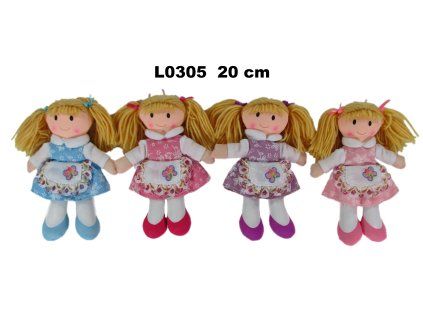 PANENKA LÁTKOVÁ 20CM 4 DRUHY  L0305