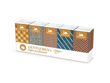 Papírové kapesníky Harmony Gentlemen's light perfumed 10ks, 3vr.
