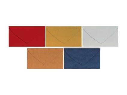 Dopisní obálka metallic C6 114x162mm - mix barev  5550353