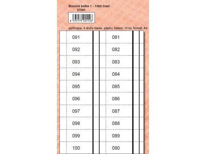 ET400 Bonová kniha 1-1000