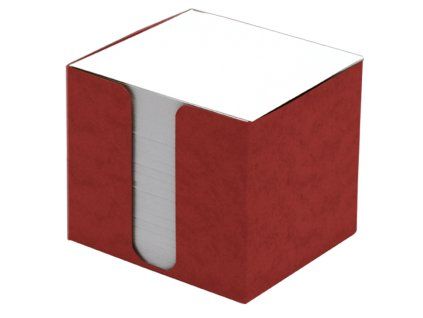 Špalíček papírový 8,5x8,5x8cm bílý, prešp.krabička červená 108297