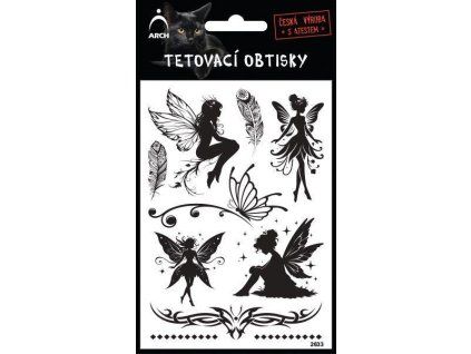 ČERNÉ TETOVACÍ OBTISKY VÍLY 2633