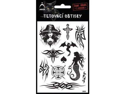 ČERNÉ TETOVACÍ OBTISKY FANTASY 2625