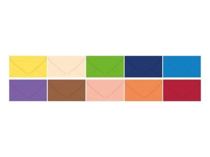 Dopisní obálka barevná 120g DL 110x220mm - mix barev