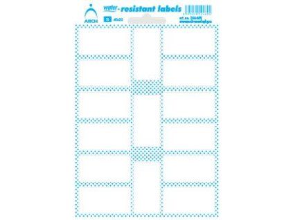 246AW Voděodolné samolepicí obdélníčky 40x20 mm - bílé,popis permanent.