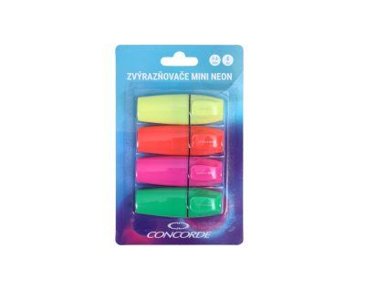 SADA ZVÝRAZŇOVAČŮ MINI NEON 4KS A65696