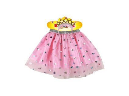 231399 DĚTSKÝ KOSTÝM TUTU SUKNĚ PRINCEZNA S ČELENKOU