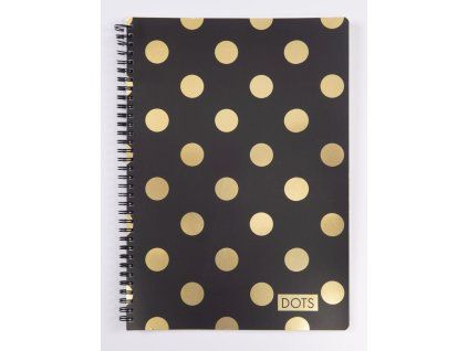 Blok Twin wire A6 84 listů linka soft Dots gold 8-09618 x