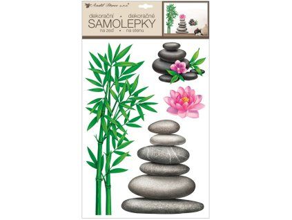 10498 Samolepky na zeď plastické kameny 30 x 50 cm