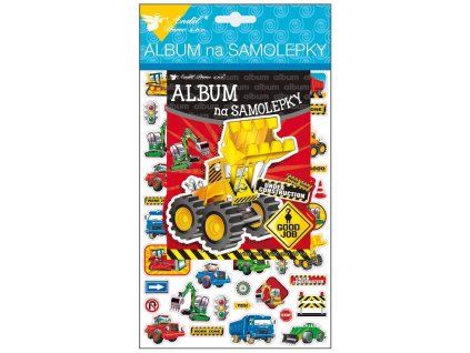 15052 Album na samolepky hologram 45 samolepek pracovní stroje