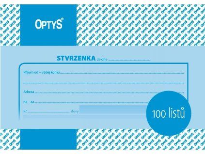 1038 Stvrzenka A6, 100 listů