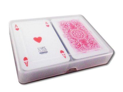 1505 HRACÍ KARTY CANASTA/RUMMY, PLASTOVÁ KRABIČKA