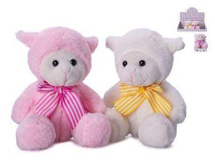 OVEČKA 15CM SEDÍCÍ 2 BARVY   90035