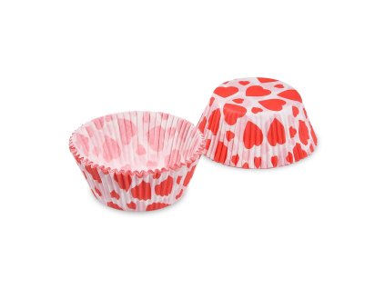 Košíčky cukrářské 50x30mm srdíčka, 40ks 16.65591