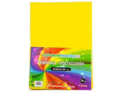 Pěnová guma 20x29cm 2mm EVA-1010 citronově žlutá