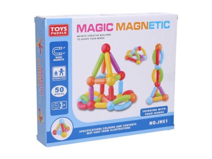 MAGNETICKÁ STAVEBNICE 50DÍLKŮ  W049714