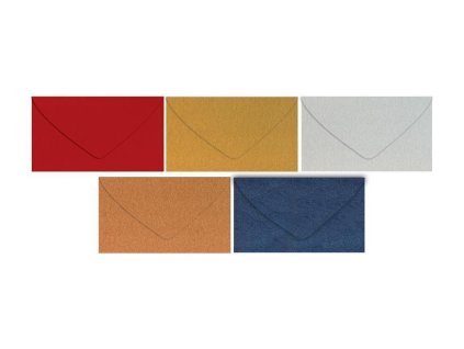 Dopisní obálka metallic DL 110x220mm - mix barev  5550354