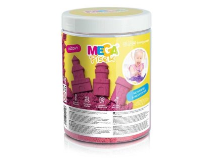 MEGA PÍSEK KINETICKÝ RŮŽOVÝ 1KG   BUB256