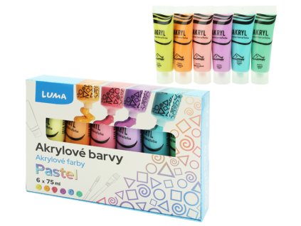 AKRYLOVÉ BARVY 6KS 75ML ZÁKLADNÍ E330238