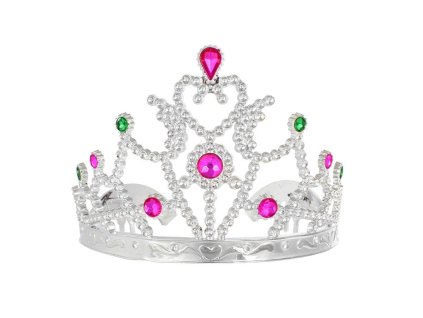 KORUNKA PRO PRINCEZNU STŘÍBRNÁ S KAMÍNKY  403062