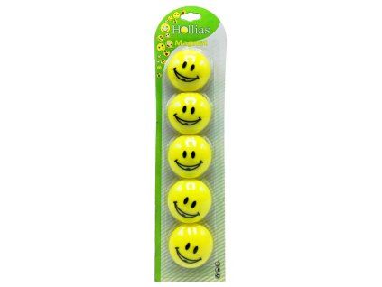 MAGNETY DEKORAČNÍ  SMAJLÍK 5KS PK19-25