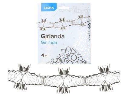 GIRLANDA 4M STŘÍBRNÁ   D613088