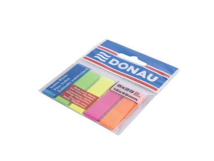 Záložky samolepící plastové, neonové mix, 12x45mm, 125 ks U7577001PL-99