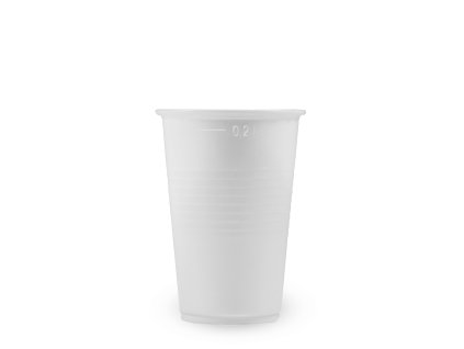 Kelímek plast 0,2l bílý 100ks  01.73202