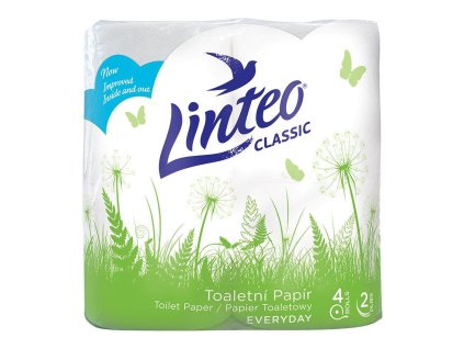 Toaletní papír Linteo Classic-2v.bílý 4x15m 100% celulóza 206610
