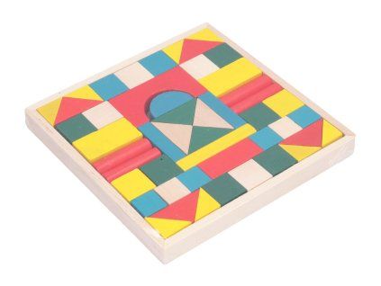 KOSTKY DŘEVĚNÉ 48KS 20,5X20,5CM    W036430