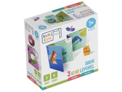 KUKIKUK - SADA 3 KUKI LEPOREL ZVÍŘÁTKA 80058