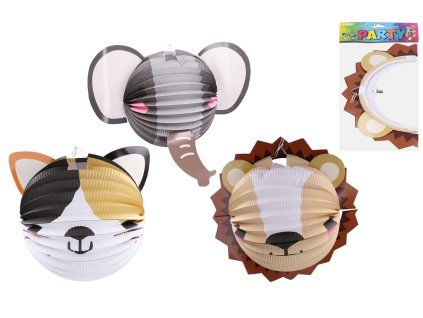 W030062 Lampion koule 25 cm Zvířátka