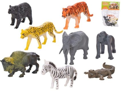 ZVÍŘATA SAFARI 3-6CM 8KS V SÁČKU  51277