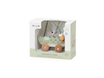 DŘEVĚNÉ BLUDIŠTĚ KROKODÝL NA KOLEČKÁCH V KR   443114