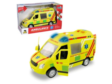 AUTO AMBULANCE DODÁVKA 21CM ČESKÝ HLAS  03793