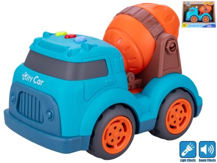 AUTO STAVEBNÍ MÍCHAČKA 17CM NA BATERIE SVĚTLO, ZVUK 18M+  69312