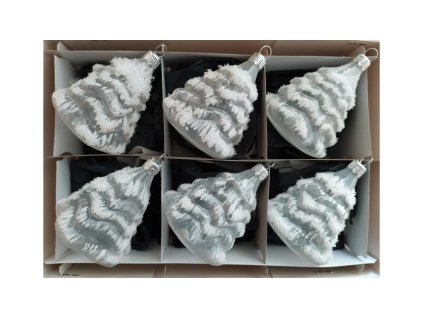 SMRK BÍLÝ PORCELÁN DEKOR 6KS 00497-68219