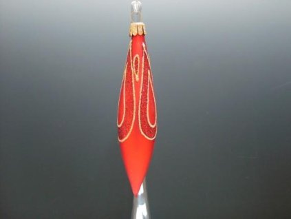 RAKETA ČERVENÁ MAT, PLAST. DEKOR SLZ 5KS 14X3CM 00918-41176