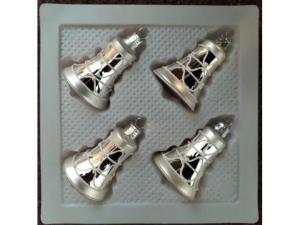 ZVONEK STŘ. LESK BÍLÝ PLAST DEKOR 4KS 5,5CM 01272-81949