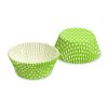 Košíčky cukrářské 50x30mm puntíky bílozelené, 40ks 16.65585